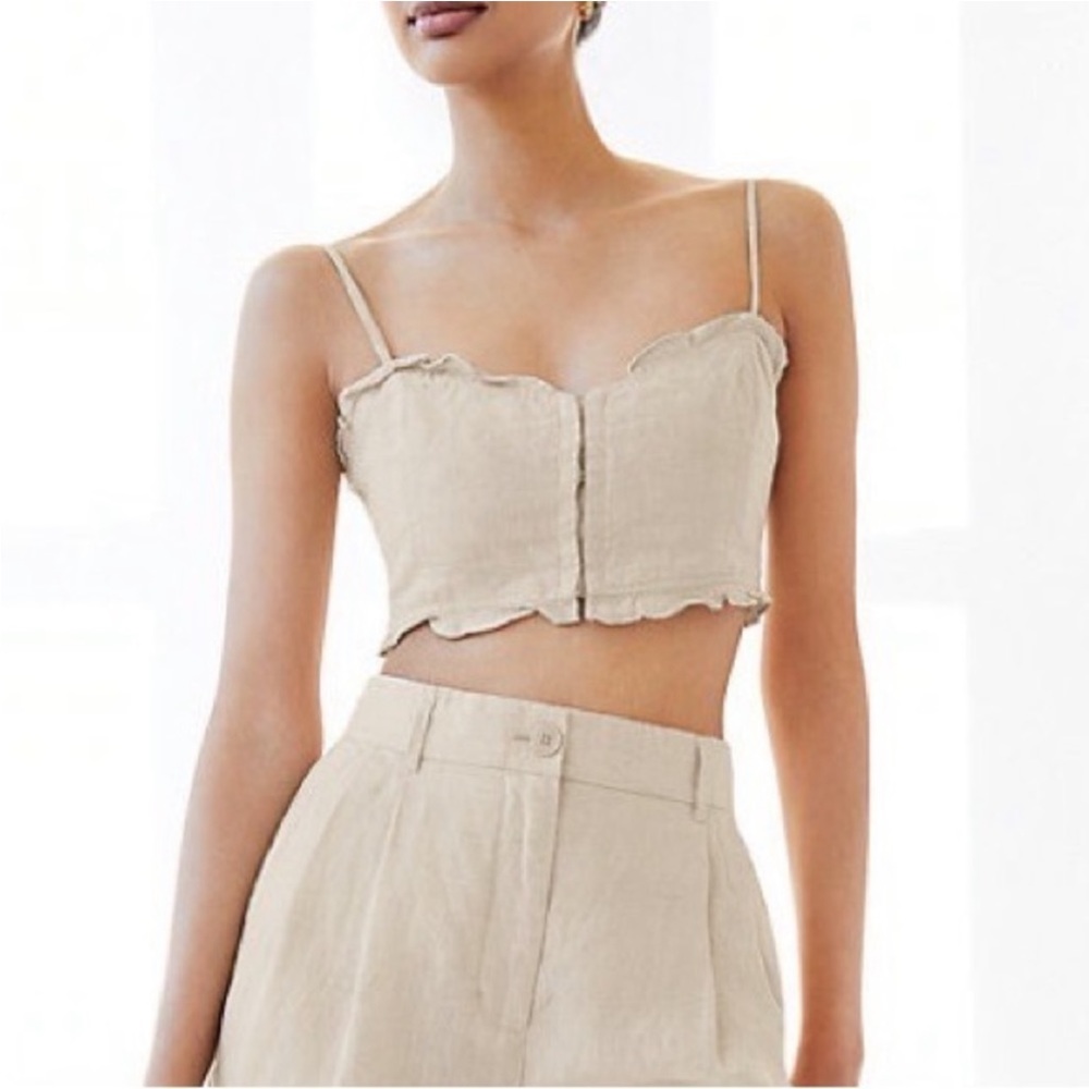 ARITZIA linen crop top